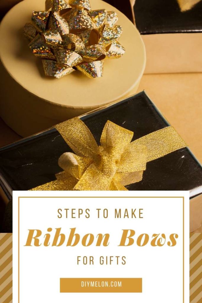DIY ribbon bows for gifts