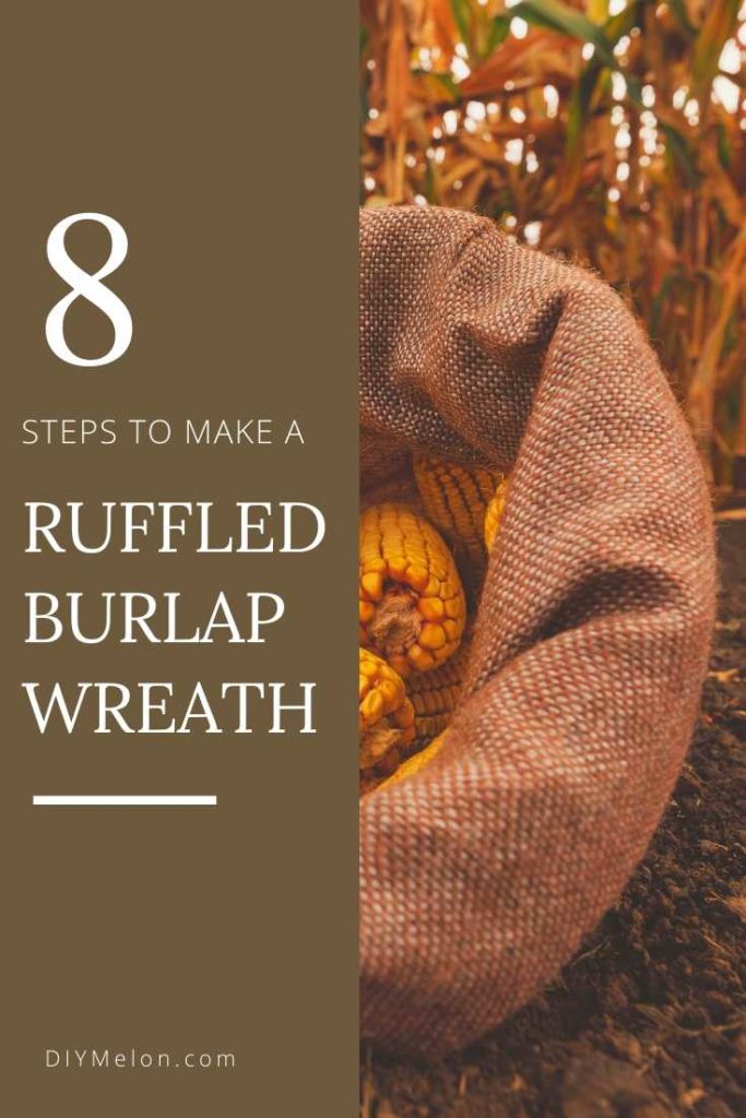Ruffled burlap wreath
