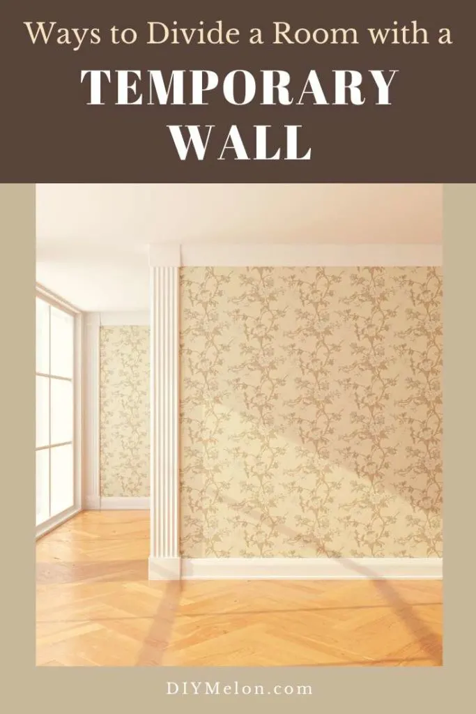 DIY temporary wall room divider
