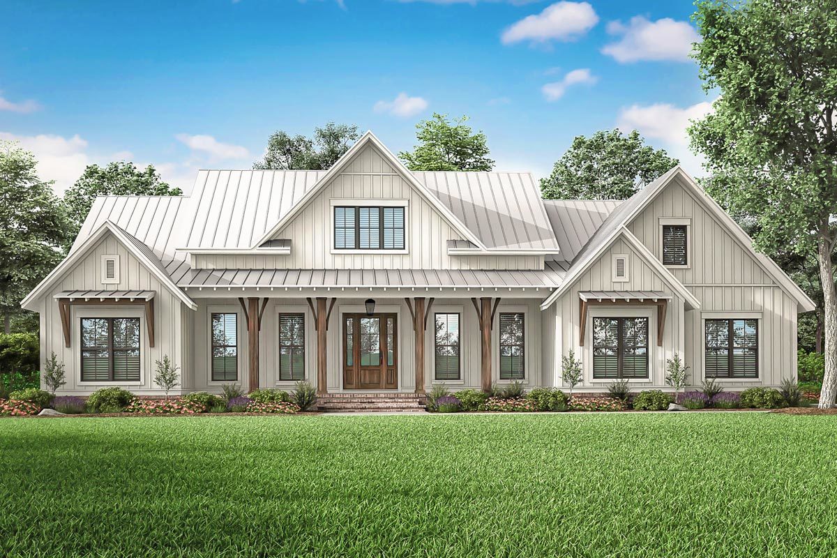 Elegant 4-Bedroom 2-Story Modern Farmhouse With Bonus Room and Optional ...