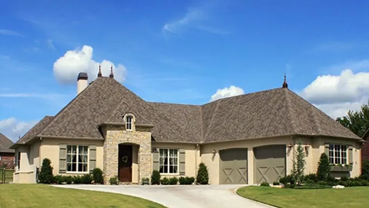 3-Bedroom 1-Story French Country Home With a Stylish Angled Garage (Floor Plan)
