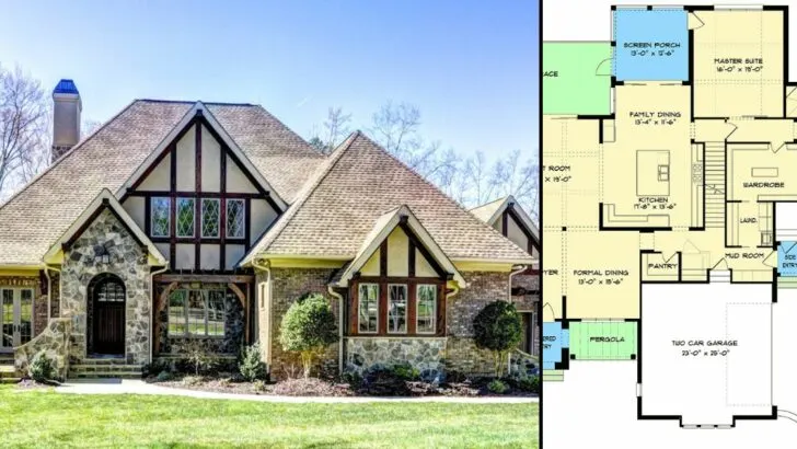 5-Bedroom 2-Story Tudor-Style Home With Lower Level Options (Floor Plan)