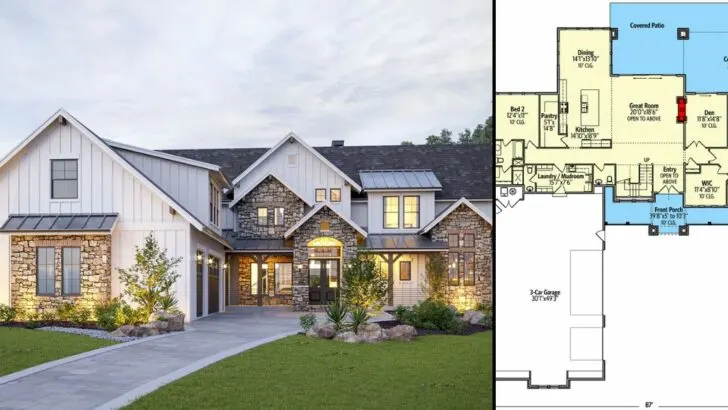 2-Story 6-Bedroom New American Home With Stunning Rear Views (Floor Plan)