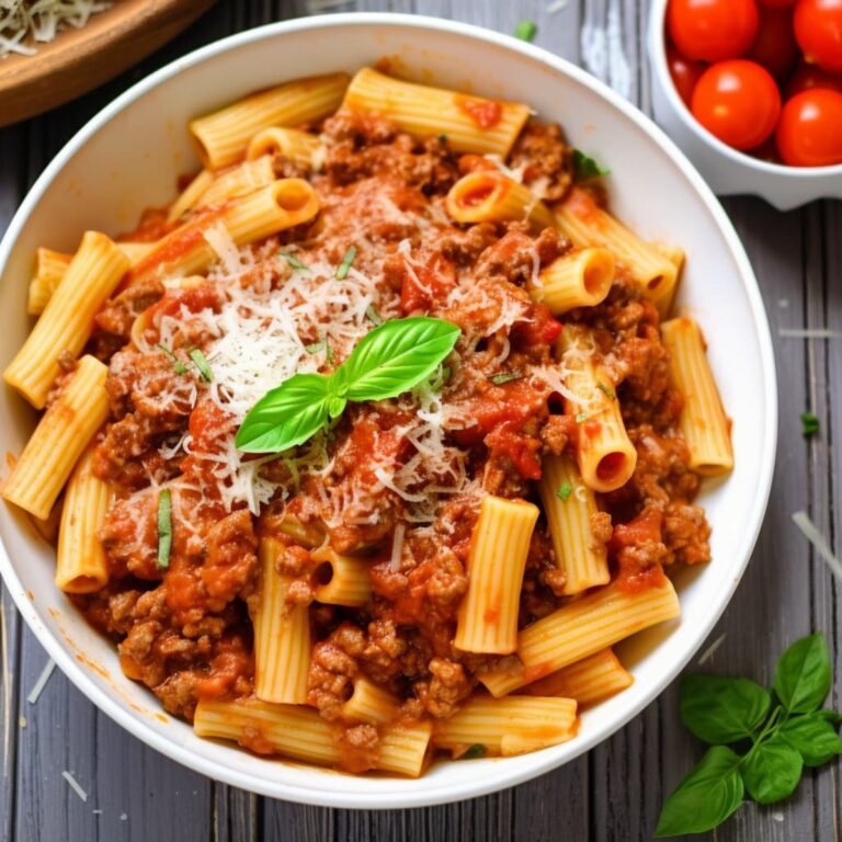 Beef Pasta in Tomato Sauce