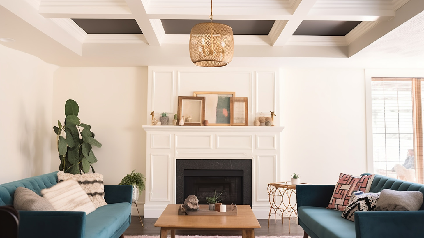 Contemporary Living Room Ceiling