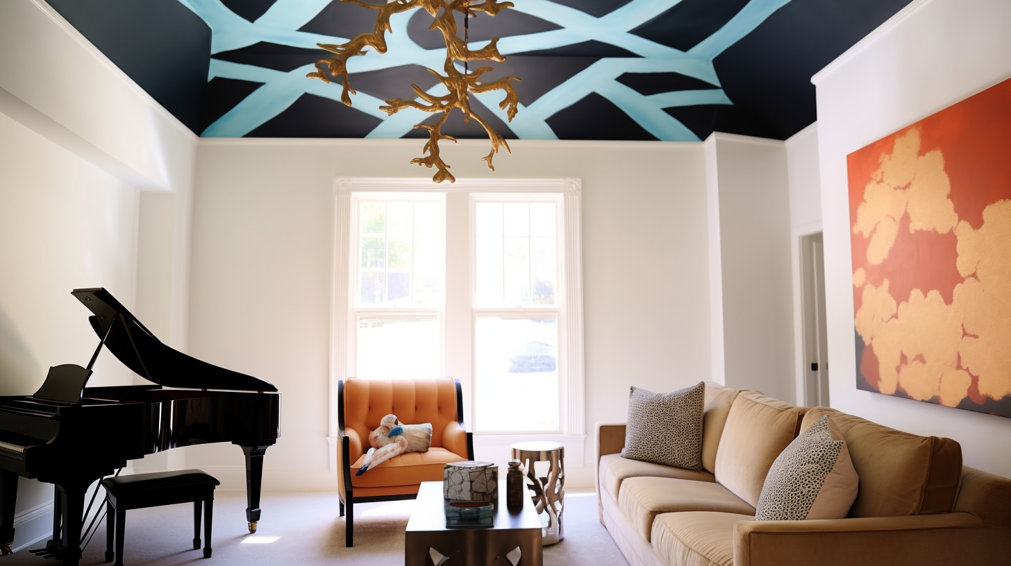 Eclectic Artistry Living Room Ceiling