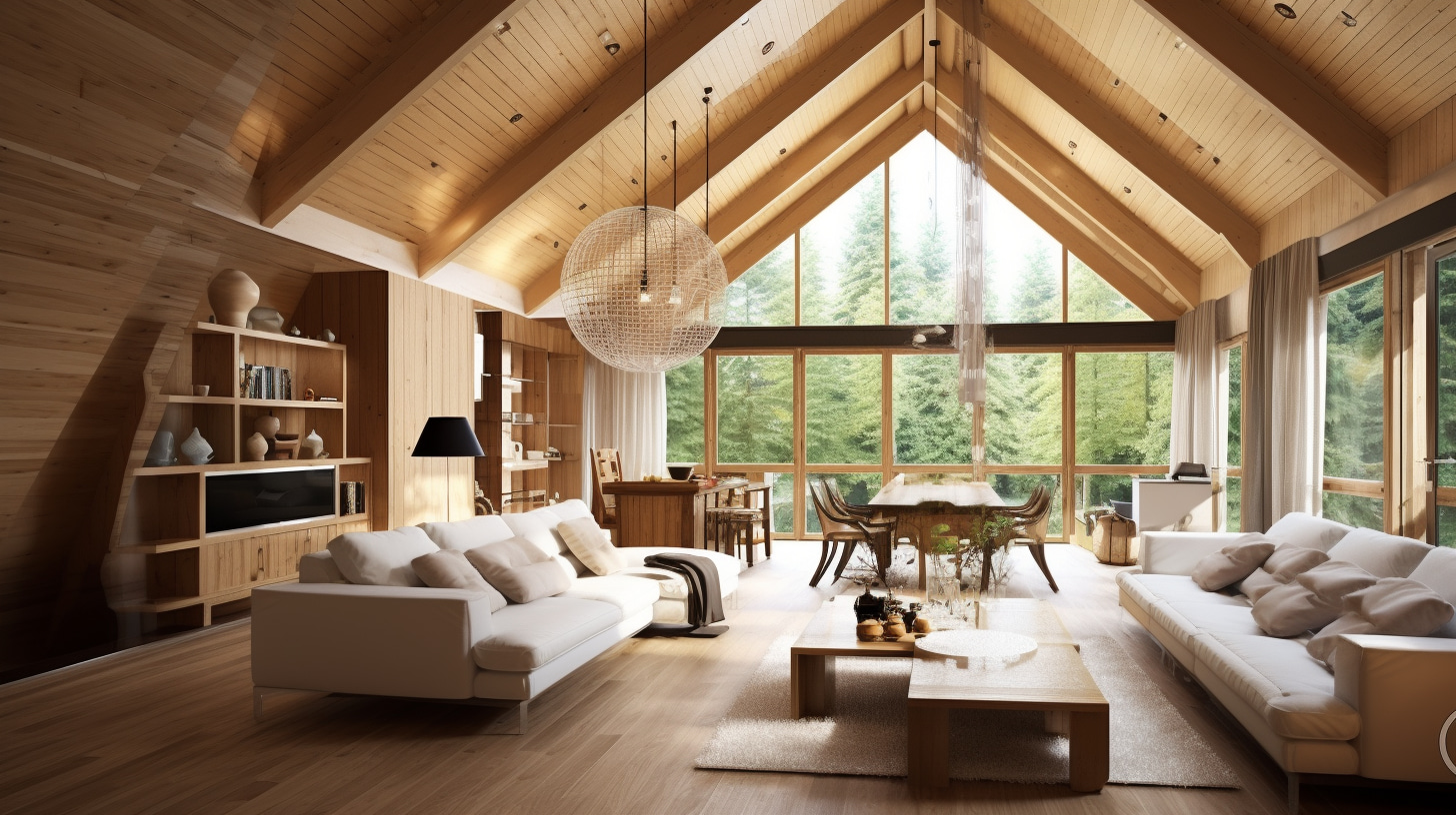 Rustic Living Room Ceiling