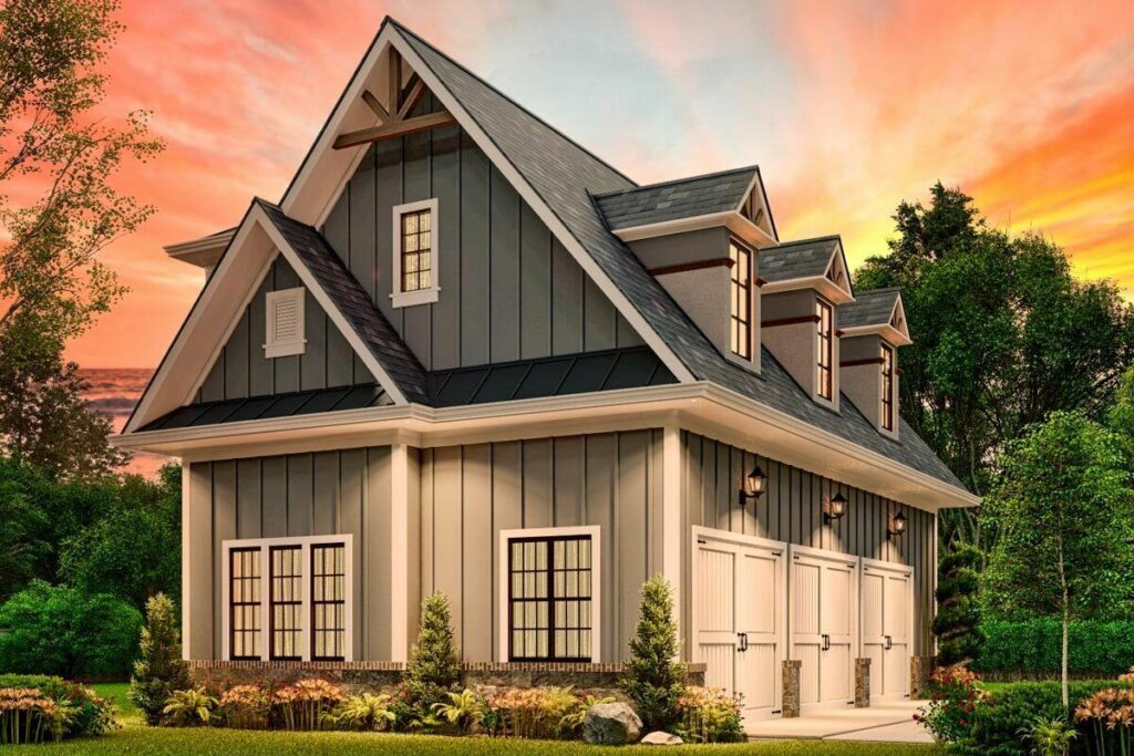 Dual-Story 1-Bedroom Modern Farmhouse Apartment with 3-Car Garage ...