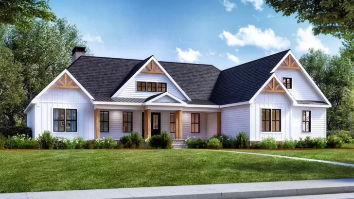 5-Bedroom 1-Story Modern Farmhouse With Optional Lower Level In-Law Suite (Floor Plan)
