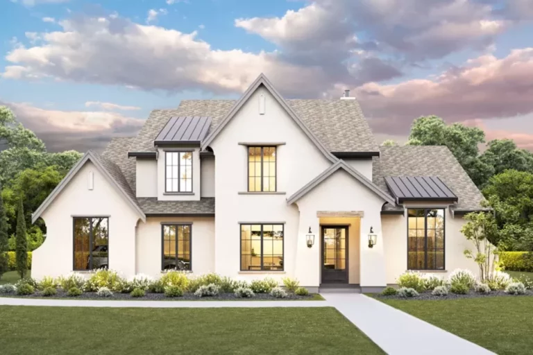 4-Bedroom Two-Story Transitional House with Vaulted Great Room (Floor Plan)