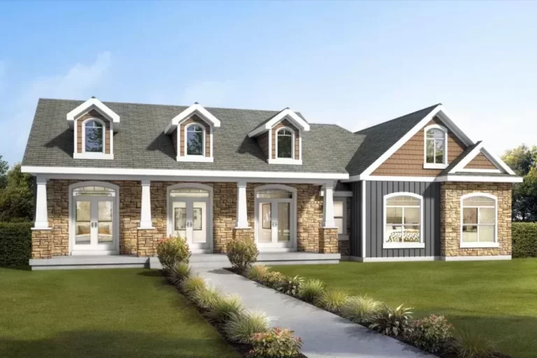 3-Bedroom 2-Story Hill Country Home with Split Bedroom Design (Floor Plan)