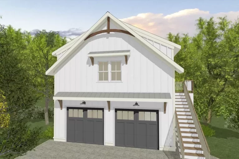 1-Bedroom 2-Story Carriage House with Laundry in Master Closet (Floor Plan)