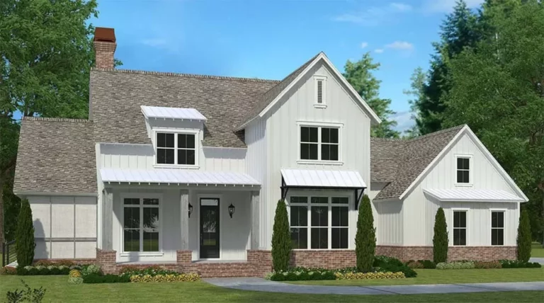 5-Bedroom 2-Story Modern Farmhouse with Integrated In-Law Apartment (Floor Plan)