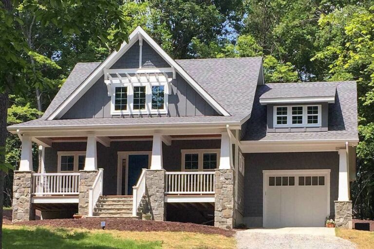 3-Bedroom Two-Story Storybook Bungalow with Screened Porch (Floor Plan)