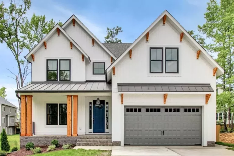 4-Bedroom 2-Story New American House with Home Office (Floor Plan)