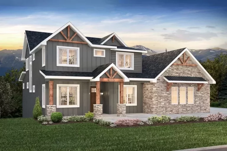 5-Bedroom 2-Story New American Home with Private Study (Floor Plan)