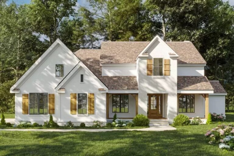 4-Bedroom 2-Story Country Cottage House with Laundry Access from Master Closet (Floor Plan)