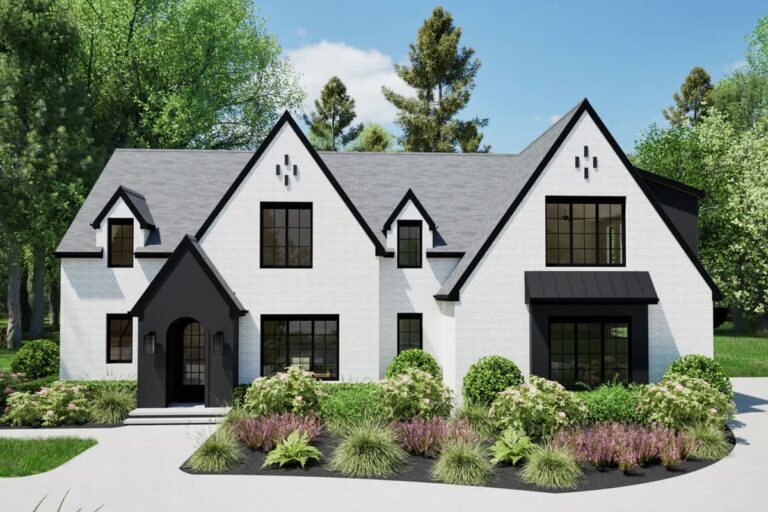 4-Bedroom 2-Story Modern Farmhouse With Bonus Room and Covered Patio (Floor Plan)