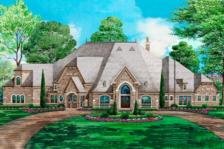 5-Bedroom 2-Story Modern Farmhouse With Spacious 4-Car Garage (Floor Plan)