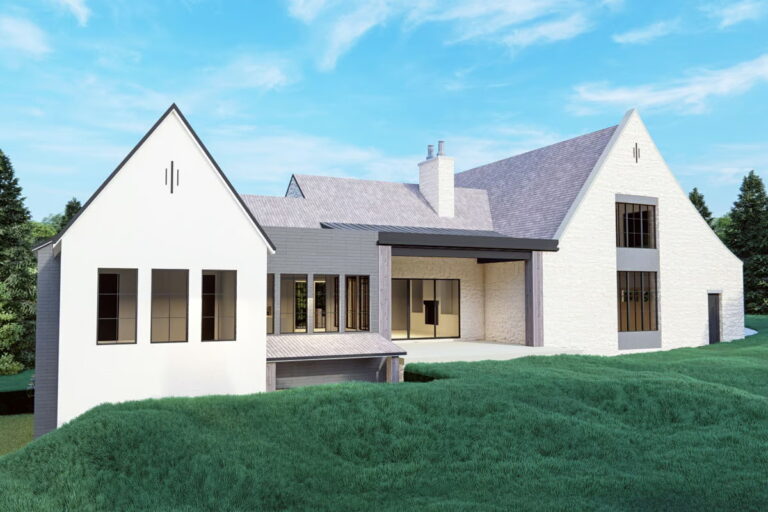 Two-Story 6-Bedroom Transitional Tudor Home with Optional Finished Lower Level (Floor Plan)