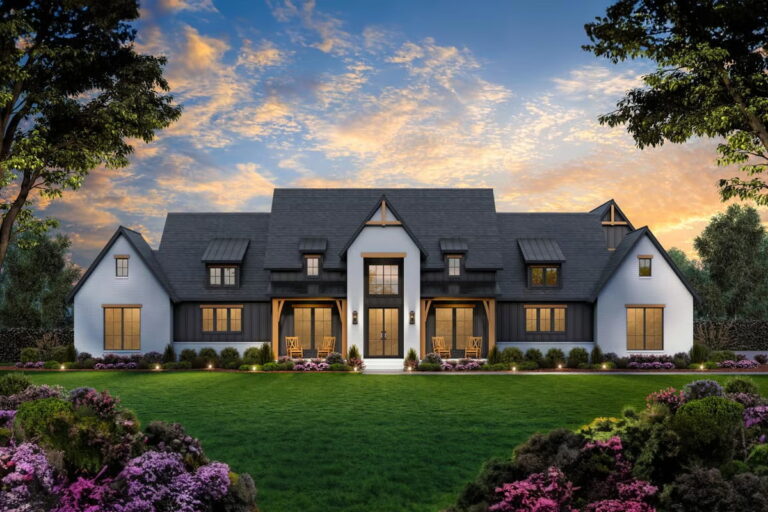 4-Bedroom 1-Story Modern Farmhouse With Luxury Master Suite and Vaulted Ceilings (Floor Plan)