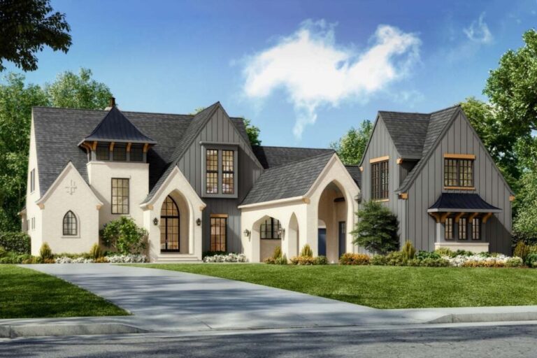5-Bedroom 2-Story Transitional House with Porte-Cochere (Floor Plan)