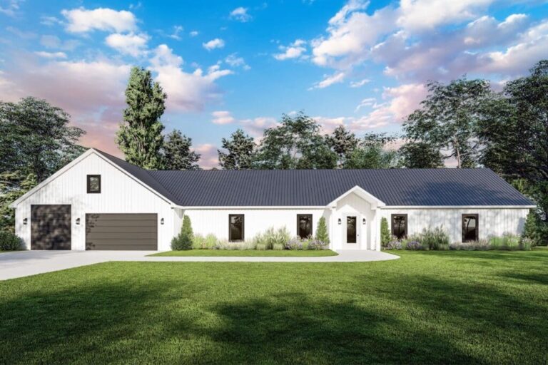 4-Bedroom 2-Story Barndomium Ranch House with Oversized 9-Car Garage (Floor Plan)