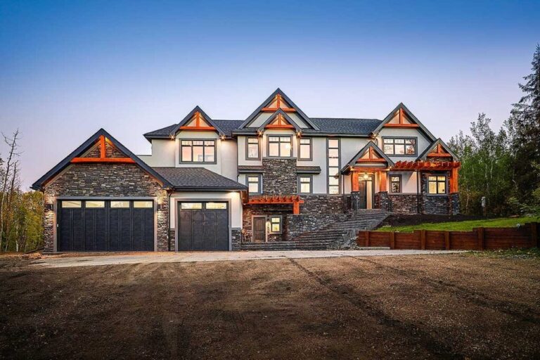 5-Bedroom 2-Story Rugged Modern Mountain Craftsman House with Man Cave (Floor Plan)