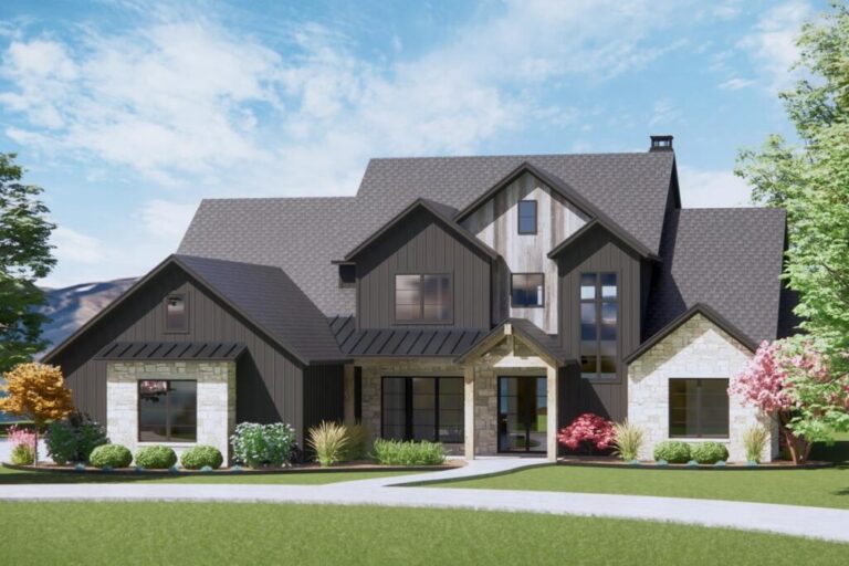 2-Story 4-Bedroom New American Craftsman Home with Game Room (Floor Plan)