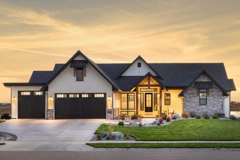 4-Bedroom 1-Story Mountain Craftsman House with Two Offices (Floor Plan)