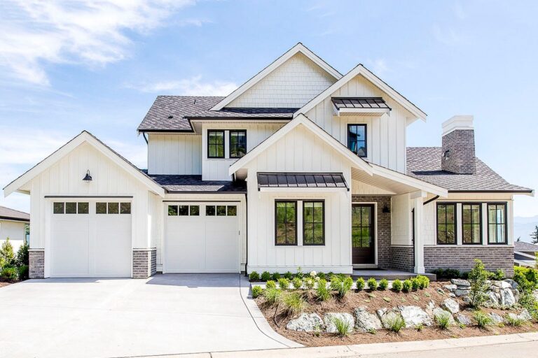 3-Bedroom Dual-Story Modern Farmhouse with Quiet Study Room (Floor Plan)