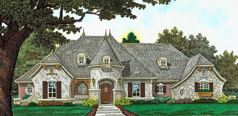 4-Bedroom 1-Story Modern Farmhouse With Bonus Room and Side Garage (Floor Plan)