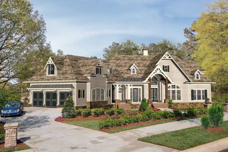 5-Bedroom 1-Story Modern Farmhouse With Bonus Space and Side-Entry Garage (Floor Plan)