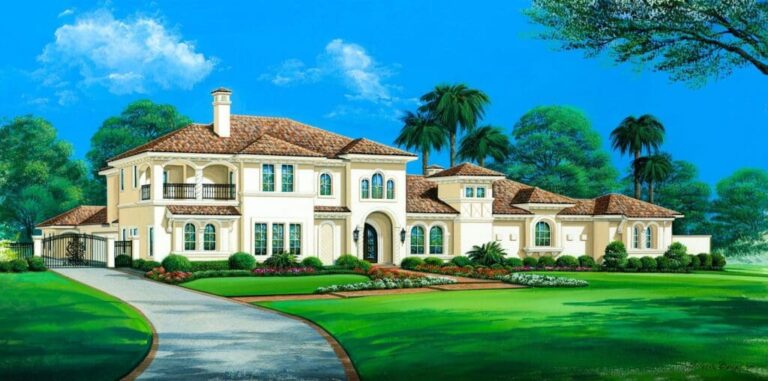 4-Bedroom 2-Story Mediterranean Home Loaded with Extras (Floor Plan)