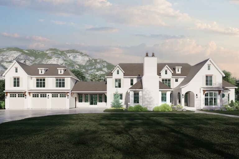 7-Bedroom 2-Story Farmhouse With Optional Basement Retreat (Floor Plan)