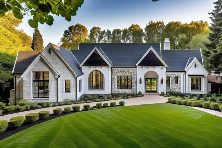 Two-Story 5-Bedroom European Estate with Home Theater (Floor Plan)