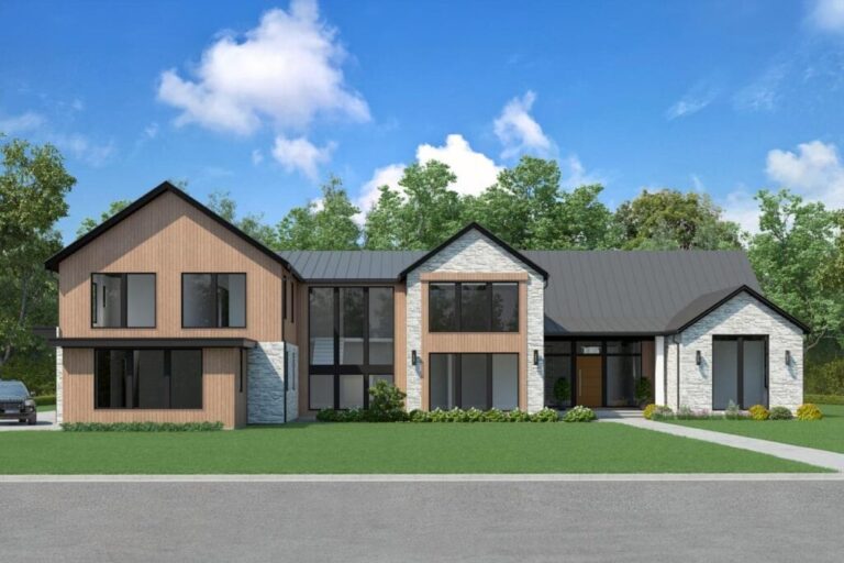 6-Bedroom 2-Story Contemporary Farmhouse with Optionally Finished Basement (Floor Plan)