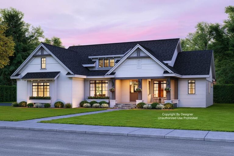 5 Bedroom 1-Story New American with Two Flex Rooms and Side-Entry 3-Car Garage (Floor Plan)