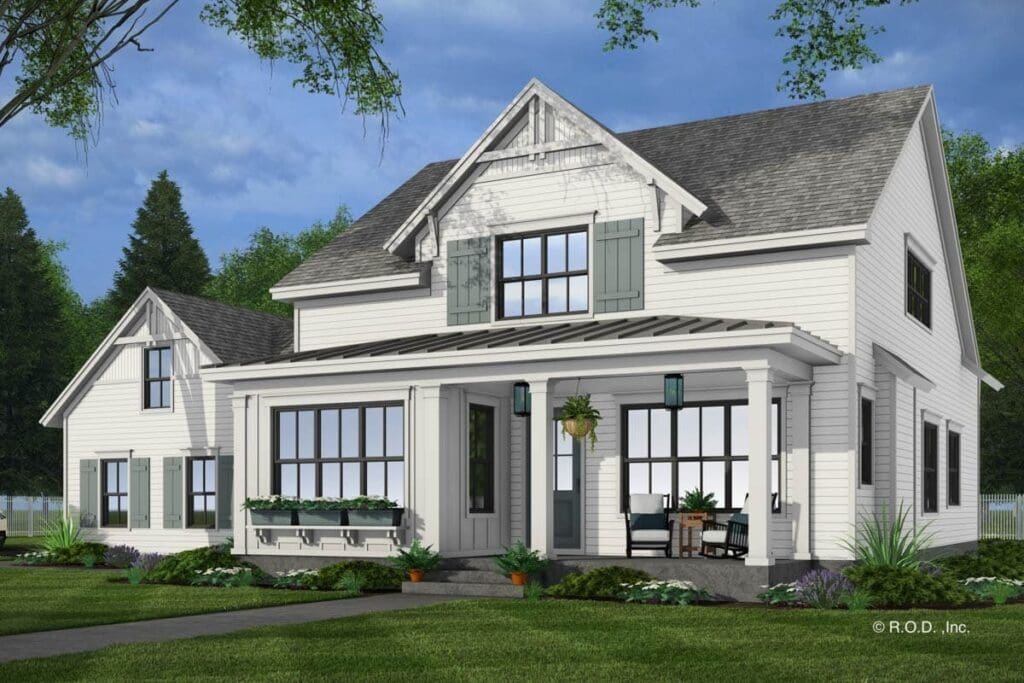 4-Bedroom 2-Story Modern Farmhouse with Bonus Expansion and Private ...