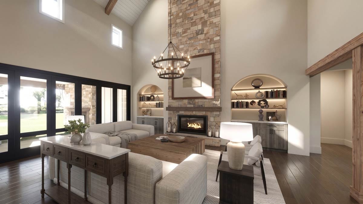 Plan 405073FDC: 3-Bedroom Hill Country Modern Farmhouse House Plan with 4-Car Garage - Image #7 - Hill Country, Modern Farmhouse, Traditional, Transitional
