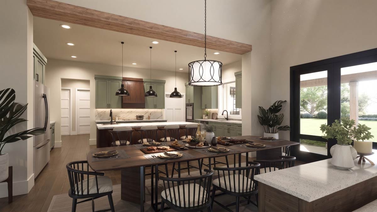 Plan 405073FDC: 3-Bedroom Hill Country Modern Farmhouse House Plan with 4-Car Garage - Image #9 - Hill Country, Modern Farmhouse, Traditional, Transitional