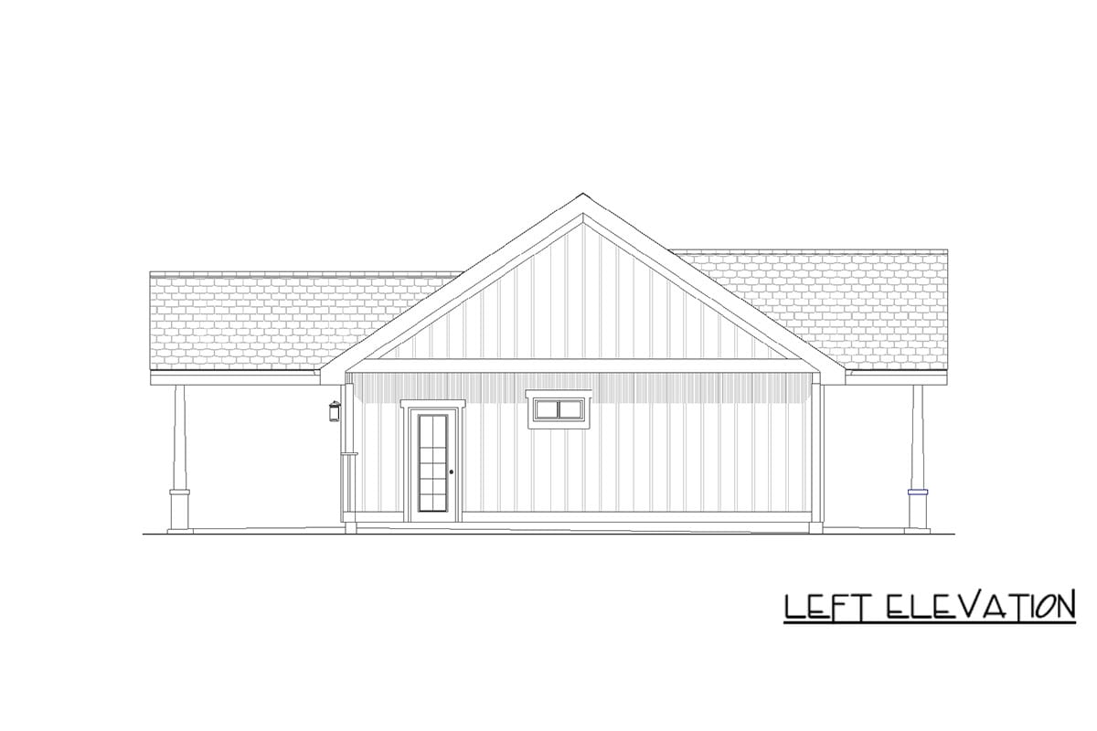 Plan 67855MG: Modern Farmhouse House Plan with Split Bedroom Layout and Carport - Image #25 - Country, Craftsman, Farmhouse, Modern Farmhouse, Ranch