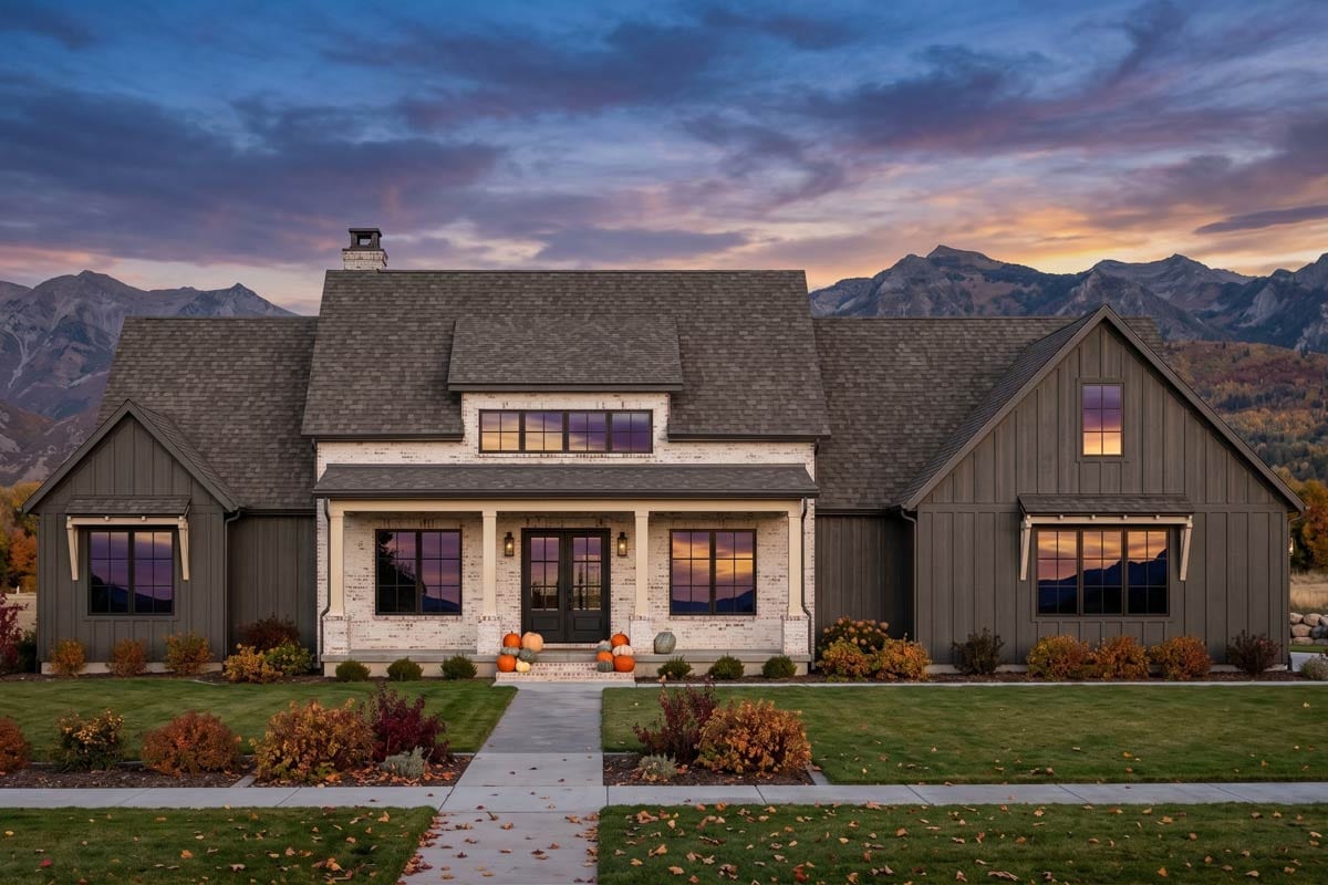 Plan 818223JSS: Modern Farmhouse House Plan with 4 Bedrooms and 2,820 Square Feet - Image #1 - Country, Farmhouse, Modern Farmhouse, Mountain