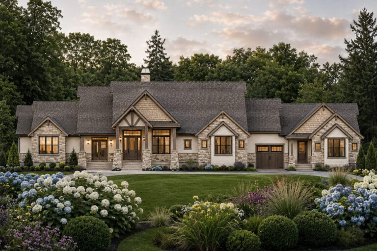 8-Bedroom 1-Story Craftsman Farmhouse With Walkout Basement And Attached Apartment (Floor Plan)