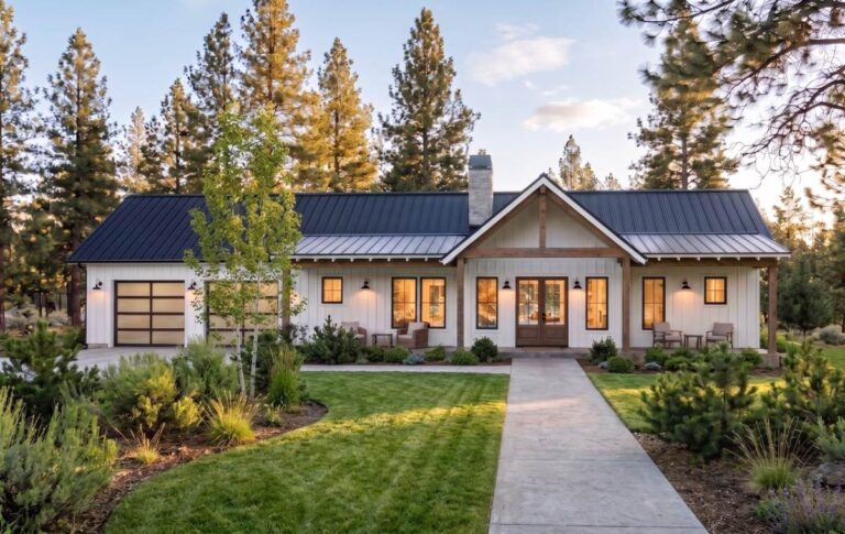 Plan 470321REY: 3-Bedroom Modern Farmhouse Ranch Home Plan with Drive-Thru Garage - Image #2 - Barndominium, Country, Craftsman, Modern Farmhouse, New American, Ranch