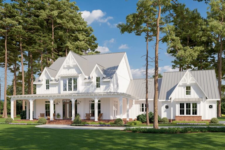 4-Bedroom 2-Story Country Farmhouse With Formal Dining And Walk-In Pantry (Floor Plan)